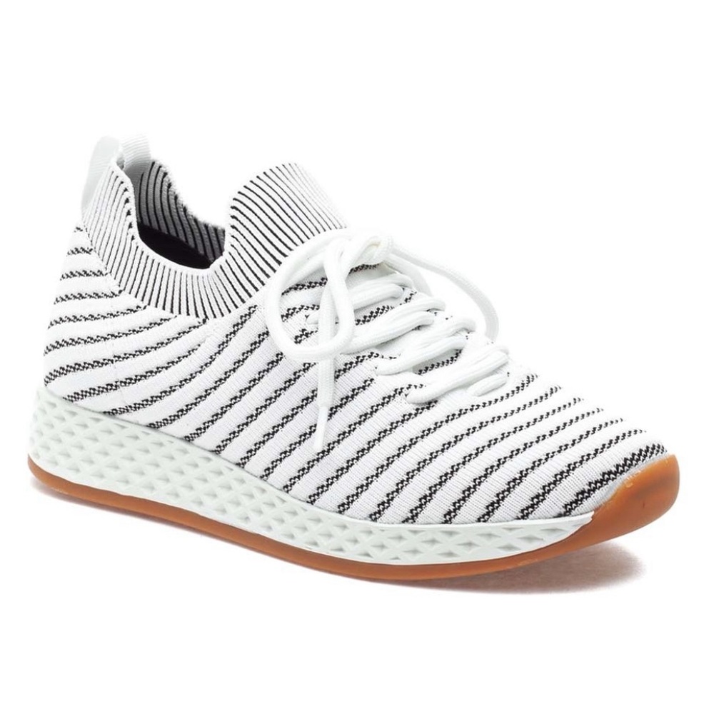 Black & White Stripe Opy J/Slides - 9